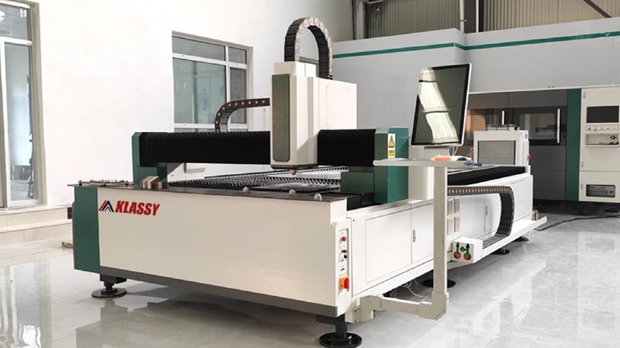 máy cắt laser klassy bàn cắt đơn khung đúc – f 3015 f4020 f6020
